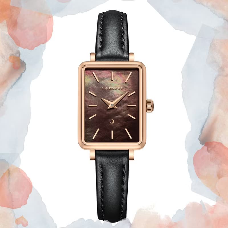 【MOONART】方型手錶 藝月系列-雅致 女裝手錶 珍珠貝藝術手錶