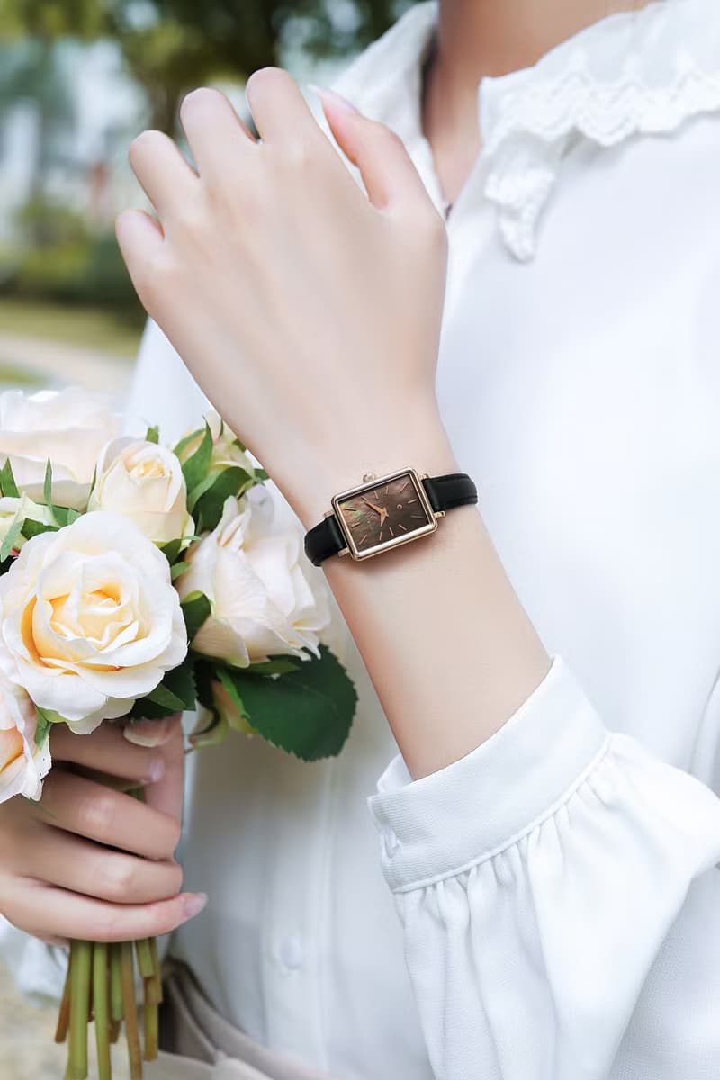 【MOONART】方型手錶 藝月系列-雅致 女裝手錶 珍珠貝藝術手錶