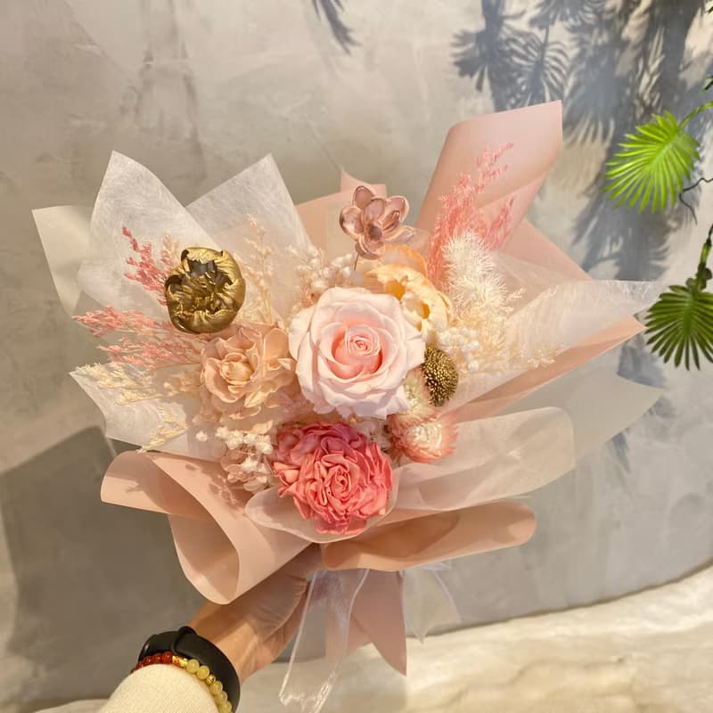 不凋花束 七夕 情人節 告白 畢業 粉色
