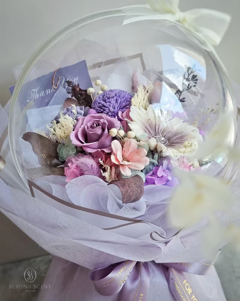 波波球永生花束