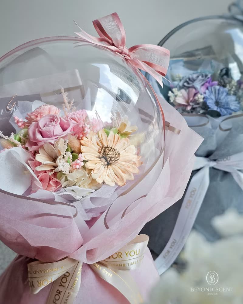波波球永生花束