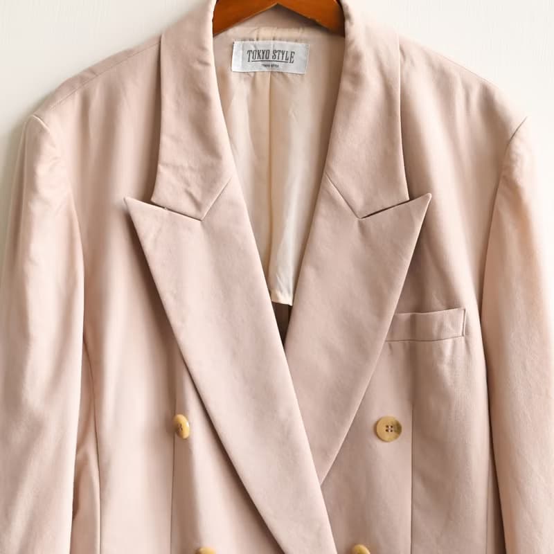 【蛋植物古著】石膏雕塑薄毛古著西裝外套