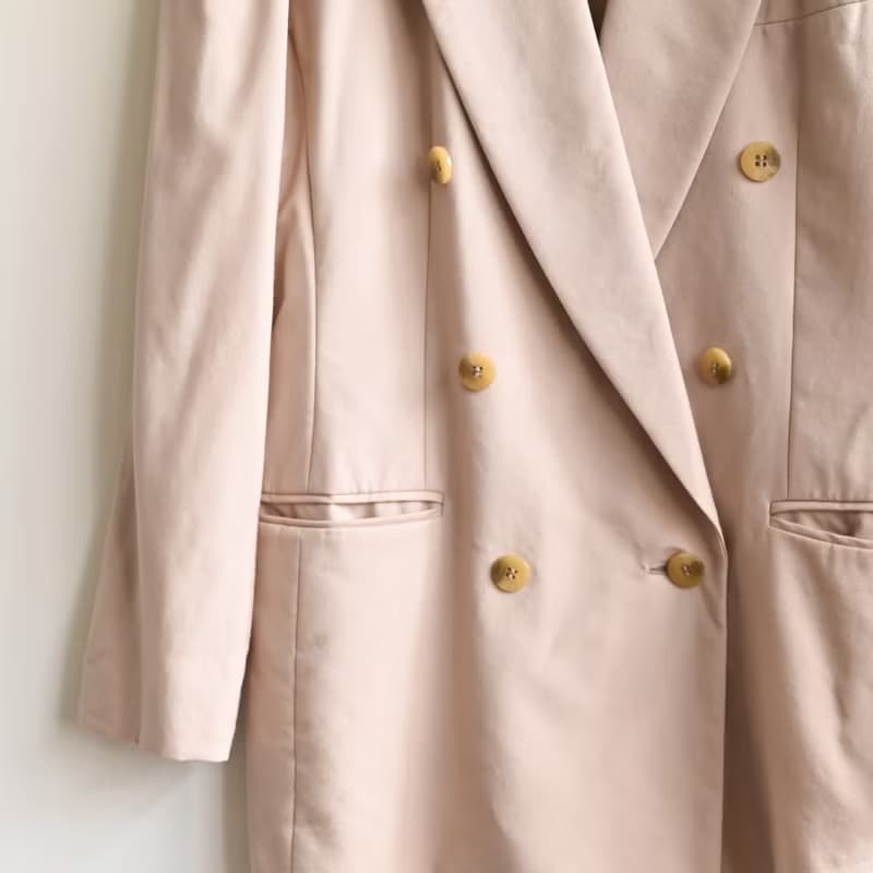 【蛋植物古著】石膏雕塑薄毛古著西裝外套