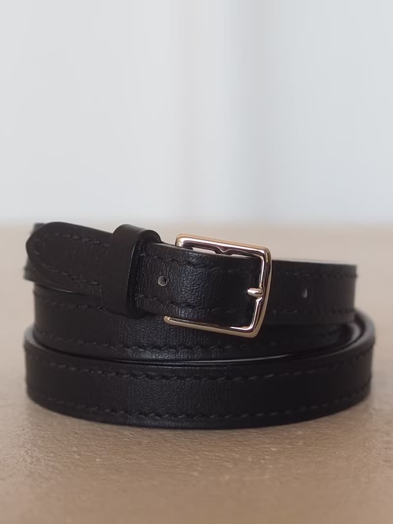 HERMES エスメス エトリヴィエール ブレスレット マルジェラ ブラック レザー シルバー ヴィンテージ
