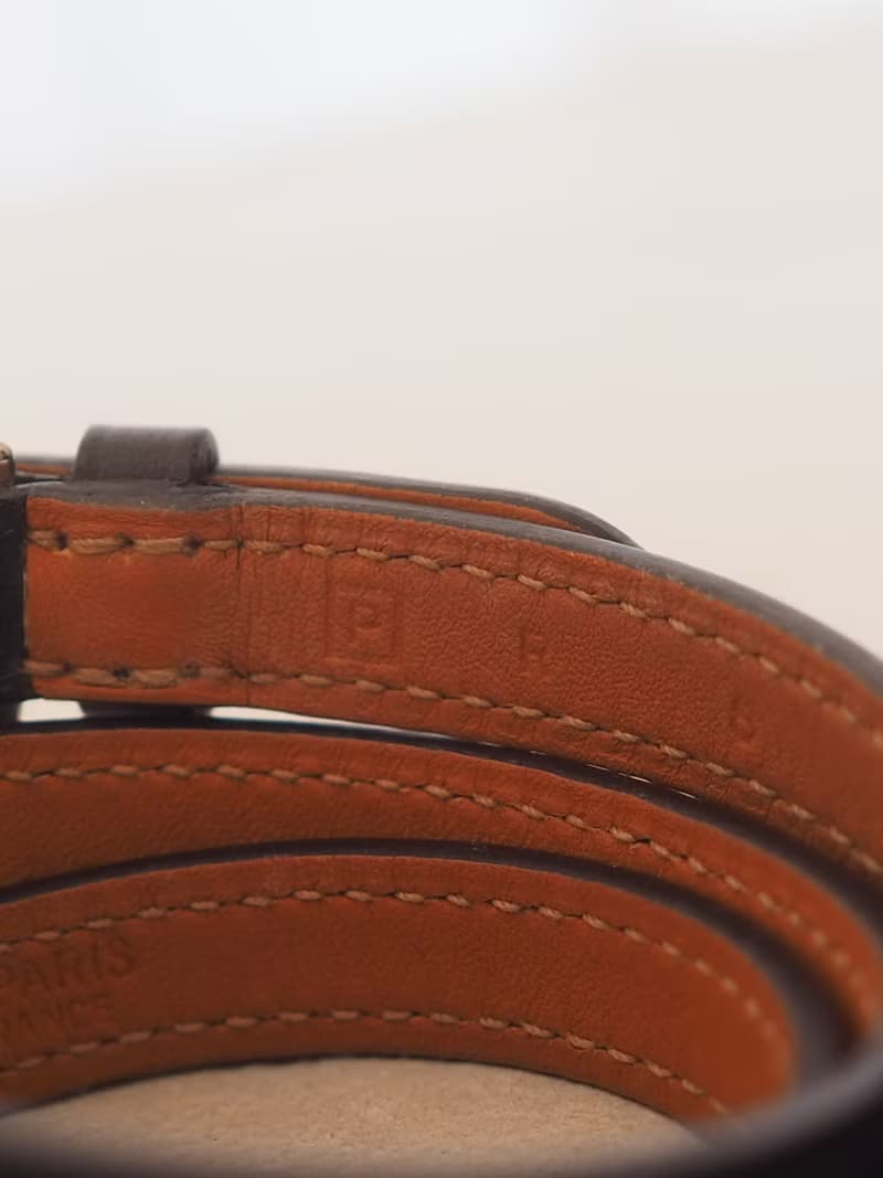 HERMES エスメス エトリヴィエール ブレスレット マルジェラ ブラック レザー シルバー ヴィンテージ