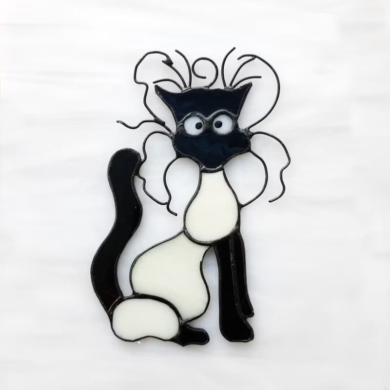 猫咪爱好者的礼物  猫咪太阳镜  彩色玻璃