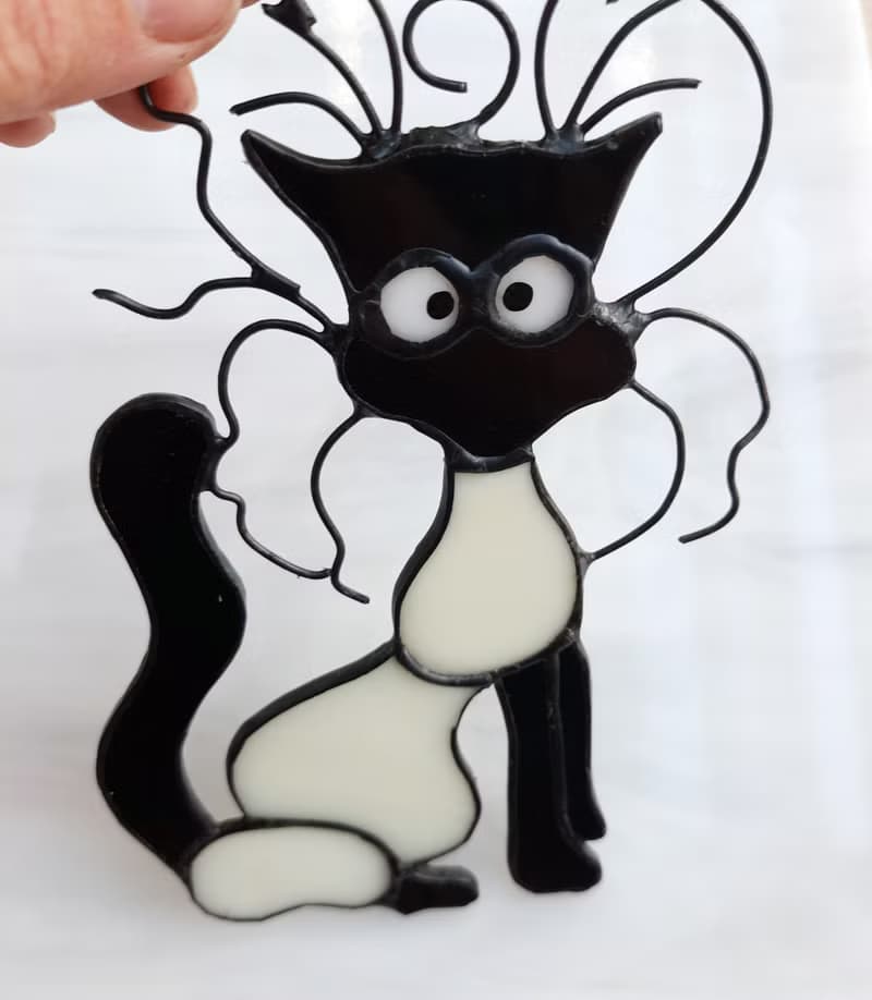 猫咪爱好者的礼物  猫咪太阳镜  彩色玻璃