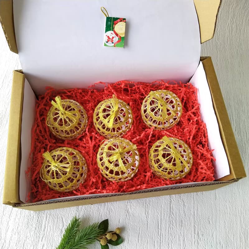Christmas ball ornaments for tree decorations, Christmas baubles set Gift box