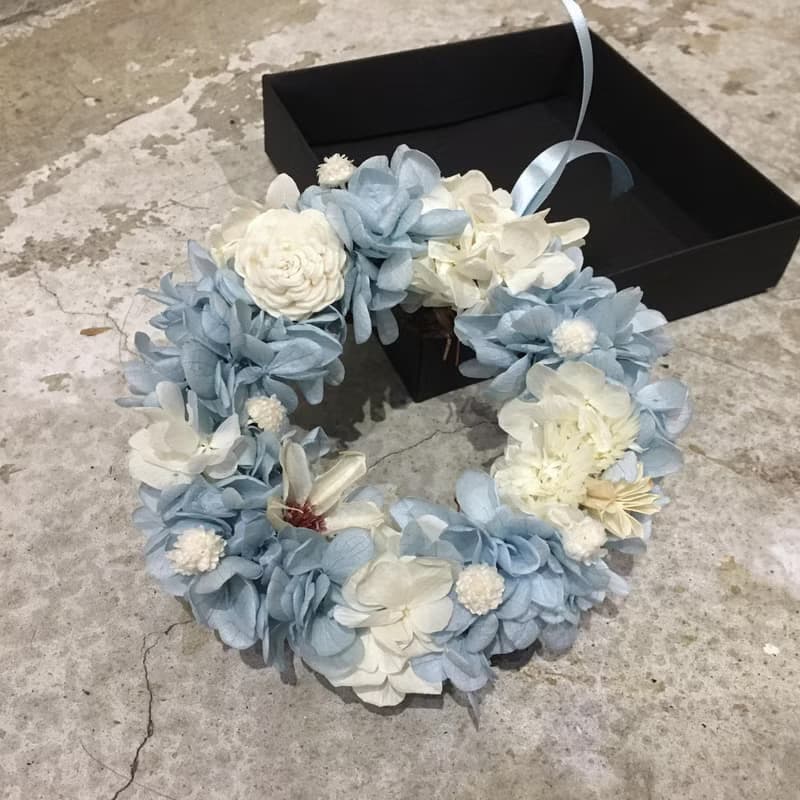 夏日海洋永生花圈- 不凋花 永生花 居家擺飾 婚禮小物