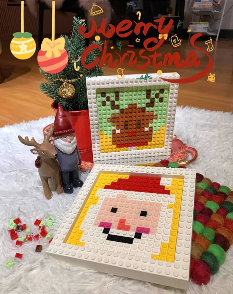 【聖誕拼圖 交換禮物】聖誕系列 16X16 DIY套裝-聖誕老公公