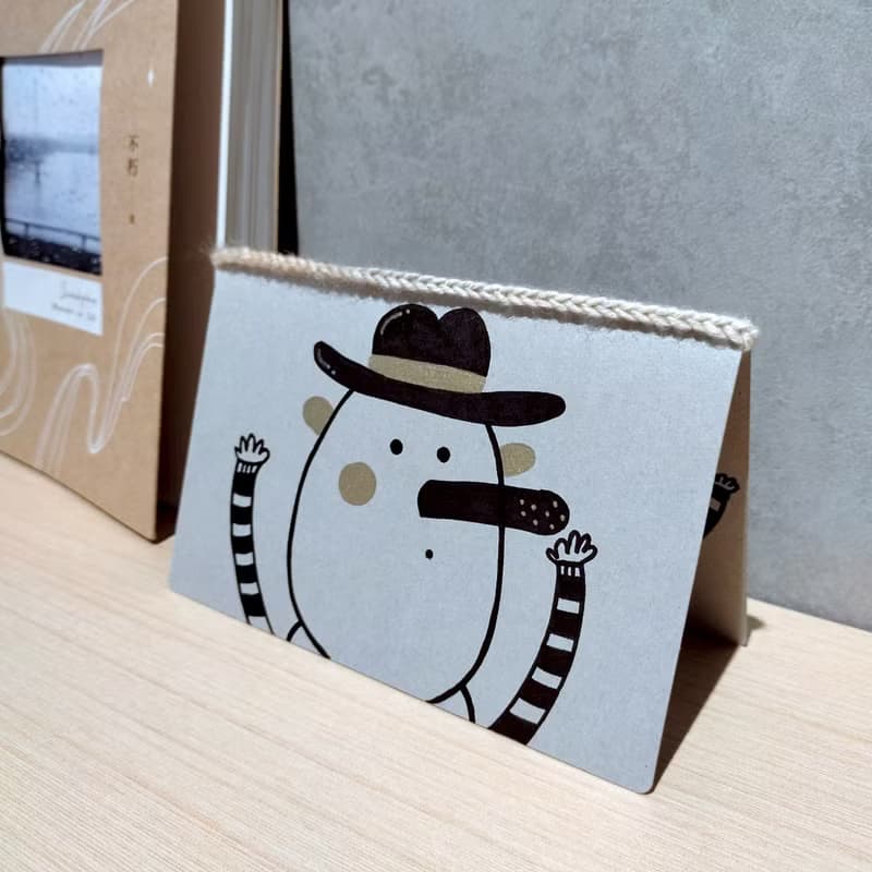 毛毛蟲野瘋狂 人物插畫卡片 搞笑卡片 手繪卡片 手帳週邊 手作