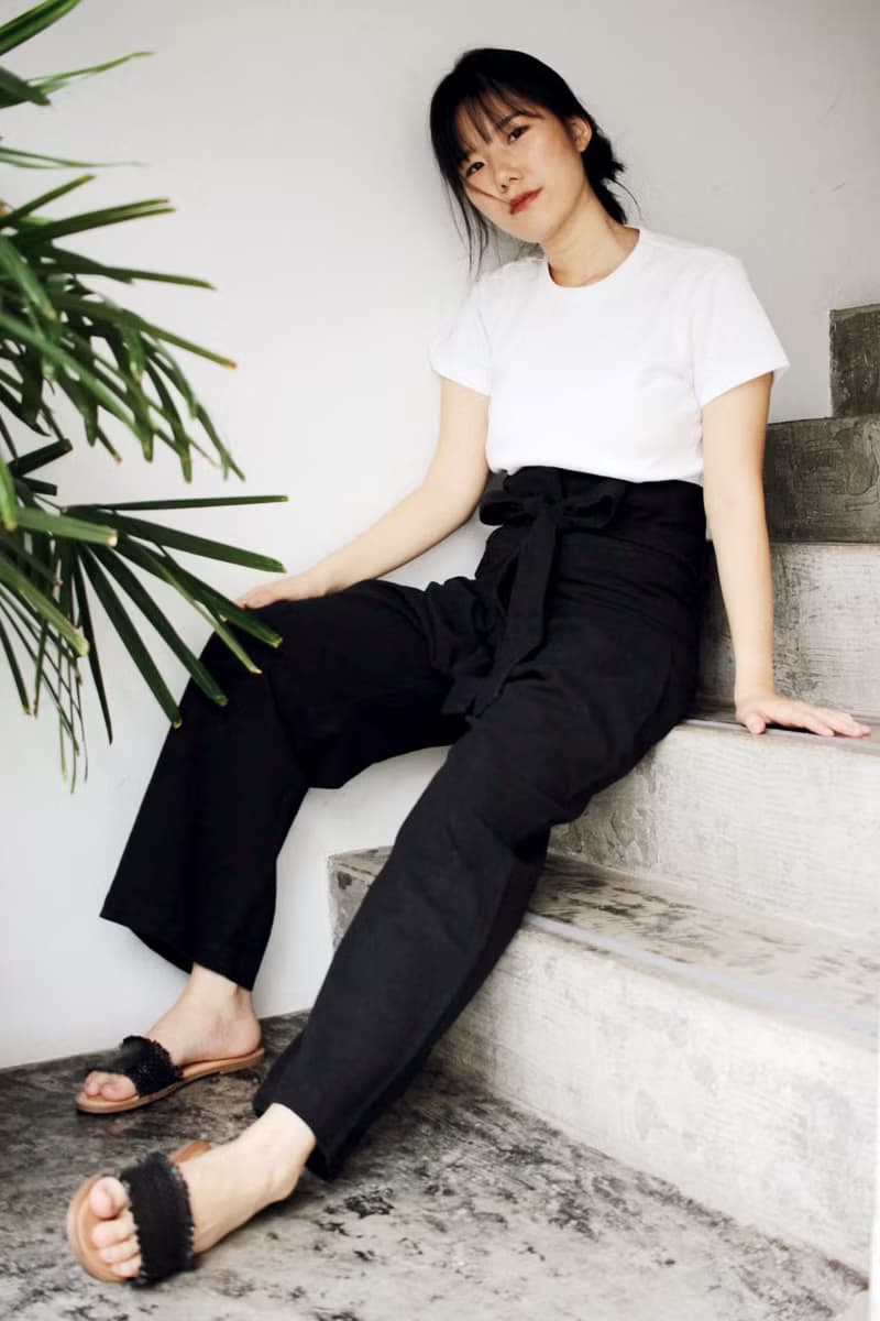 Pahn : Black Cotton Wrapped Pants