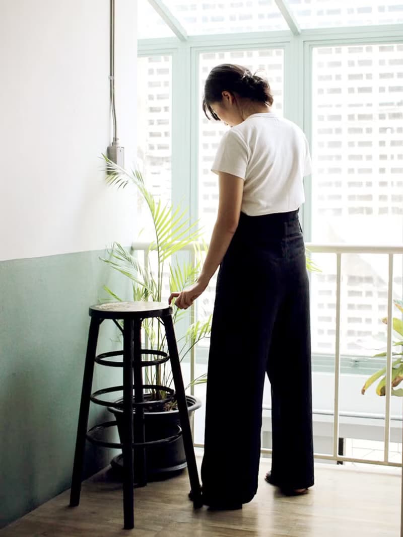 Pahn : Black Cotton Wrapped Pants