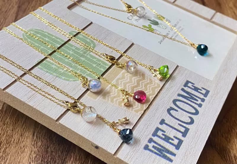 天然石英石 倫敦藍 玫瑰 雪花玻璃球項鍊【野玫瑰之淚】