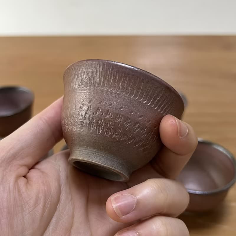 柴燒陶手作 時光之輪茶杯