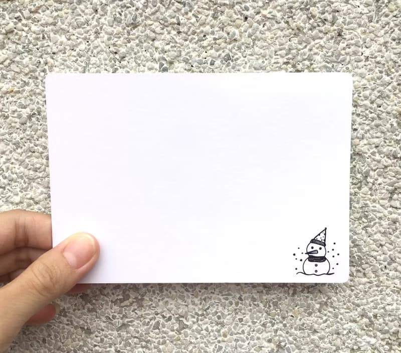 插畫手寫明信片- 聖誕老公公