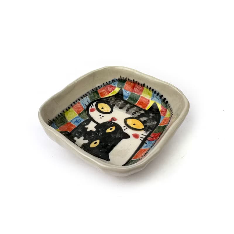 Nice Little Clay 小圓盤 可愛貓 0302S-27