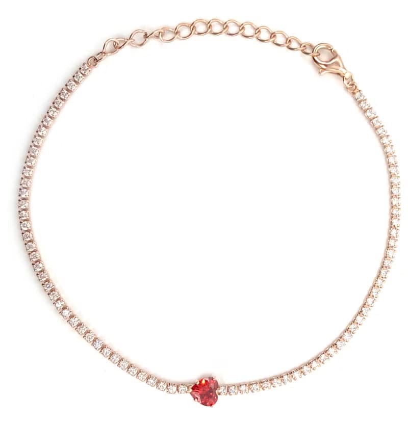 心心閃爍鋯石手鏈