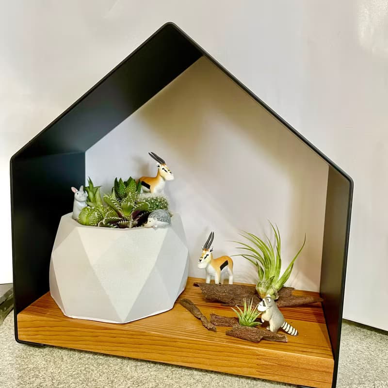 有樂宅家飾架　極適合擺飾多肉植物小盆栽　桌上展示架公仔置物架
