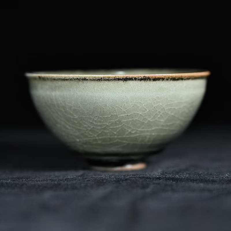 手作柴燒龍泉青瓷茶碗LONG028