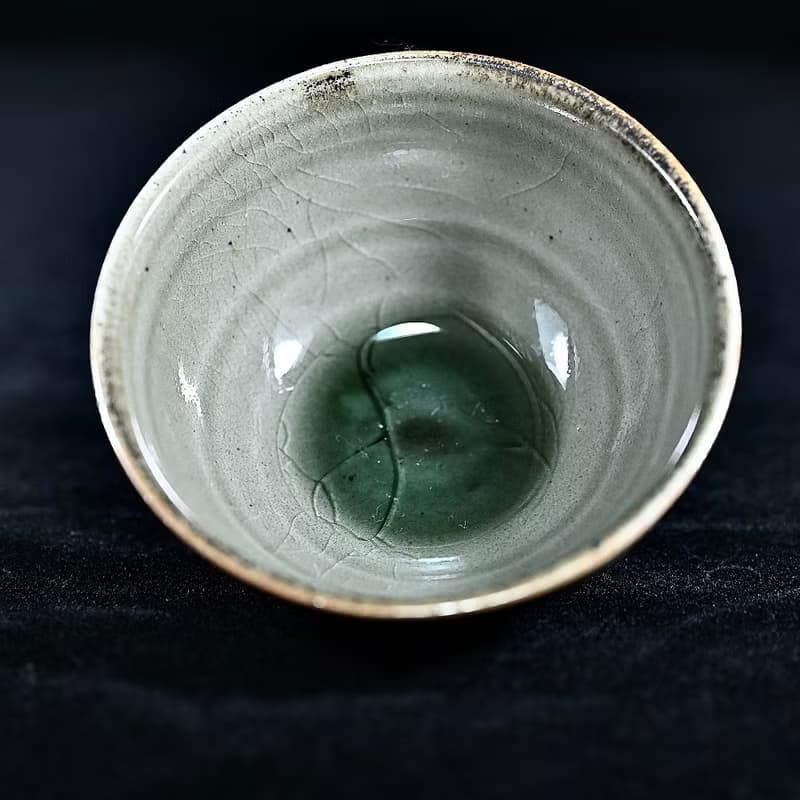 手作柴燒龍泉青瓷茶碗LONG028