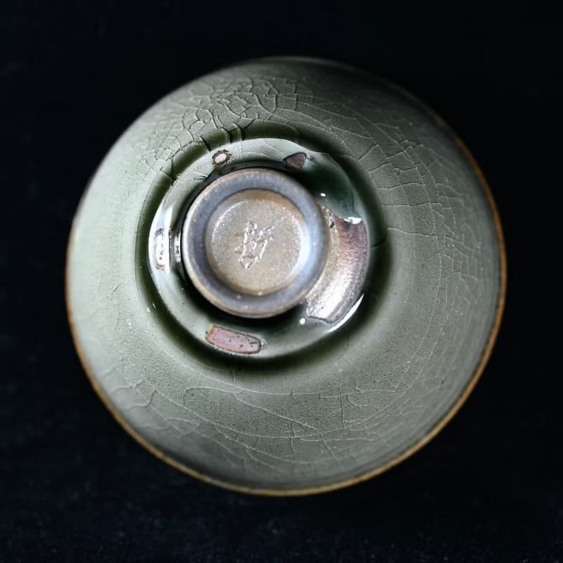 手作柴燒龍泉青瓷茶碗LONG028