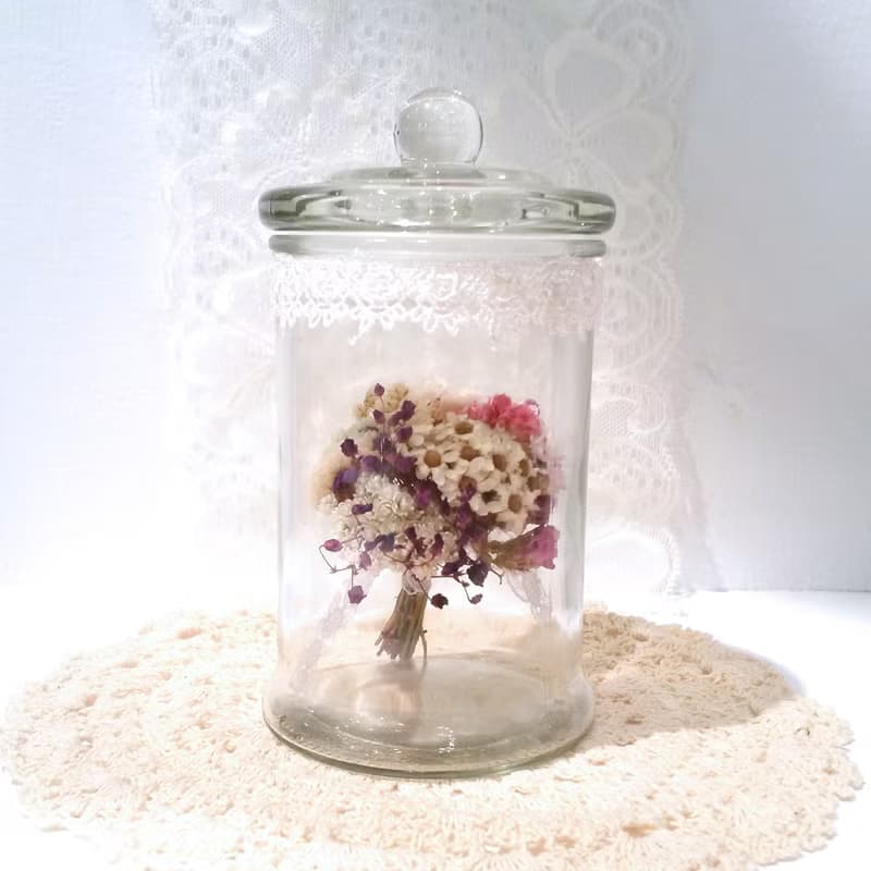 迷你瓶中乾燥捧花-多色 婚禮小物 生日禮物 交換禮物 聖誕禮物