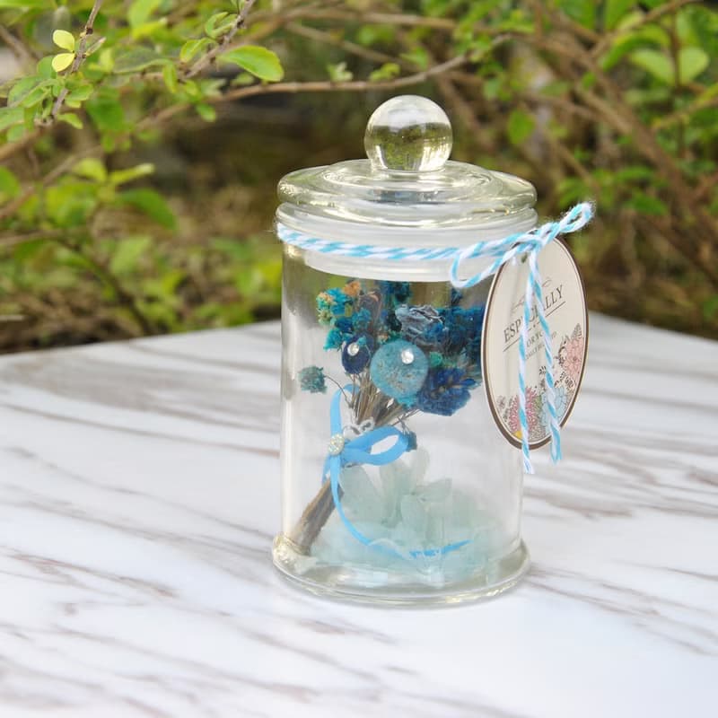 迷你瓶中乾燥捧花-多色 婚禮小物 生日禮物 交換禮物 聖誕禮物