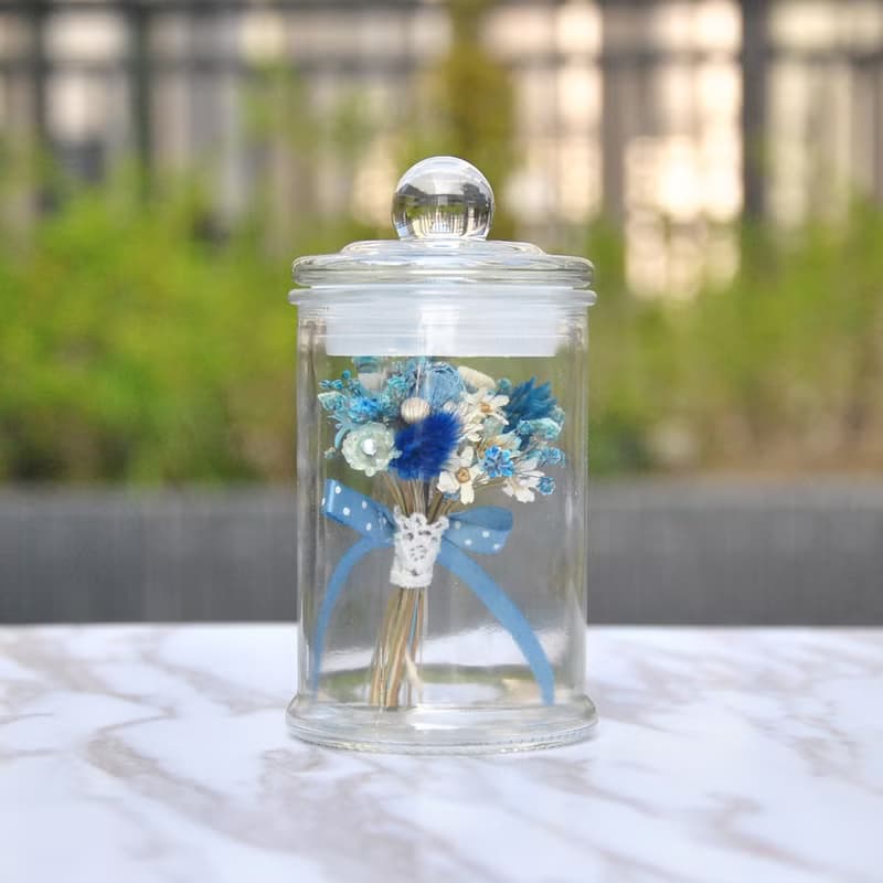 迷你瓶中乾燥捧花-多色 婚禮小物 生日禮物 交換禮物 聖誕禮物