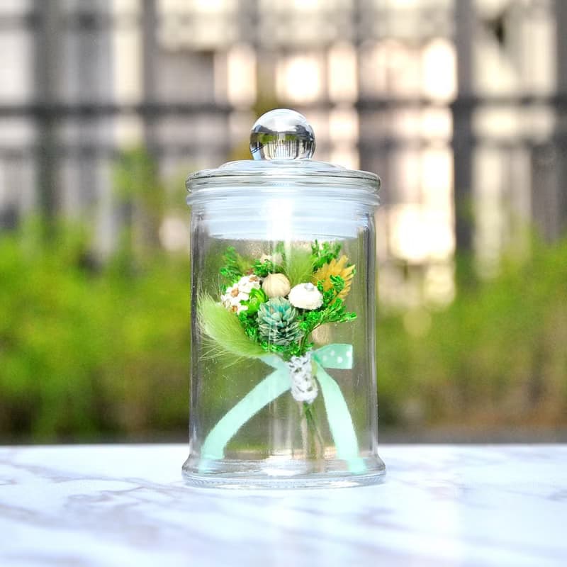 迷你瓶中乾燥捧花-多色 婚禮小物 生日禮物 交換禮物 聖誕禮物