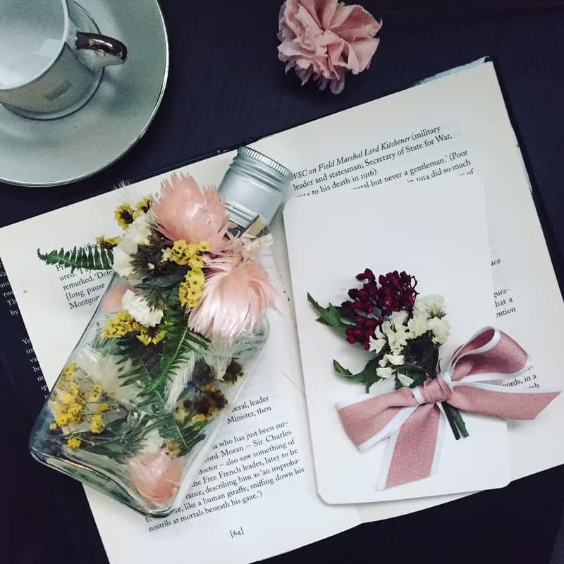 【永生花|乾燥花】永恆酒瓶花信夜燈—不再漂流|三種亮法|溫暖色