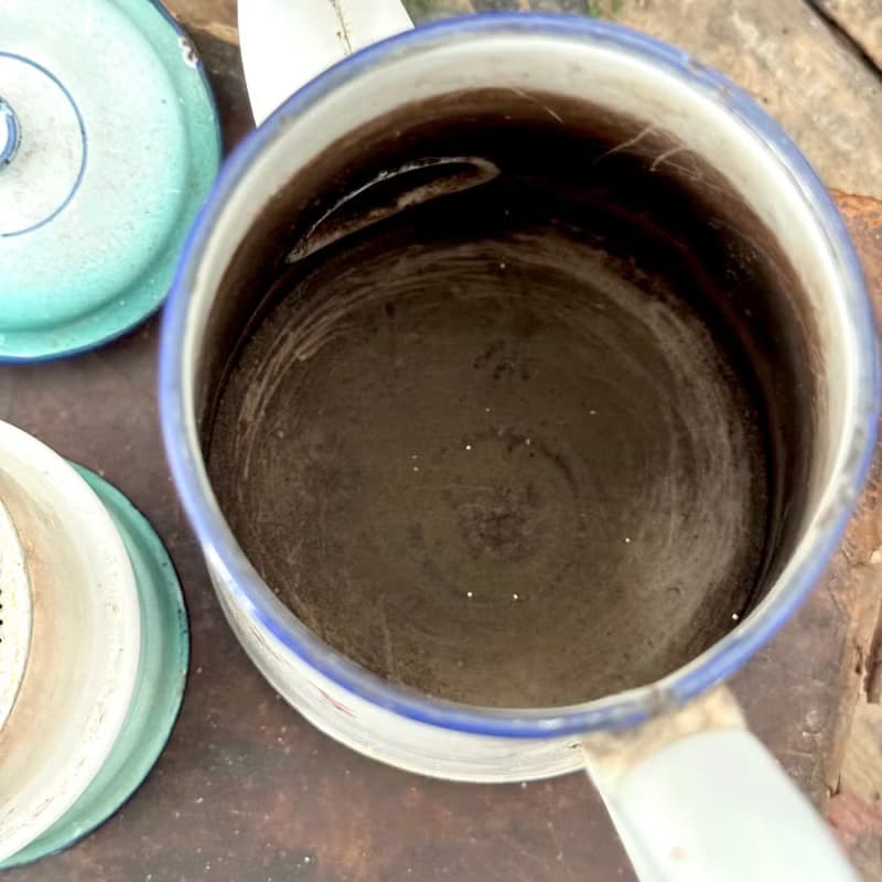 30973法國古董琺瑯咖啡壺French antique enamel coffee pot