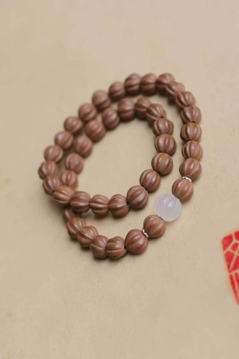 壹染指香品 | 靜逸 福瓜 香珠 雙圈手串 | 一物一圖