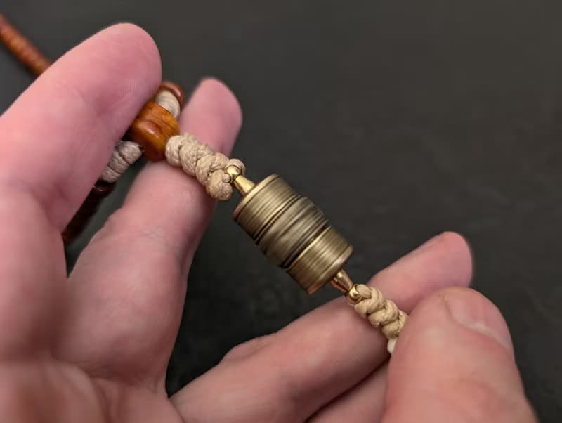 犛牛骨念珠項鍊念珠108顆念珠復古藏傳佛教轉輪轉輪吊墜唵嘛呢貝