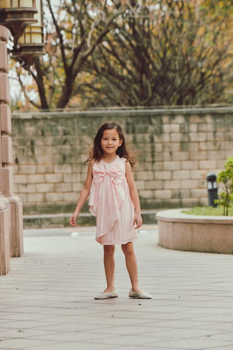 Luxury系列-法式香頌花瓣洋裝(粉)