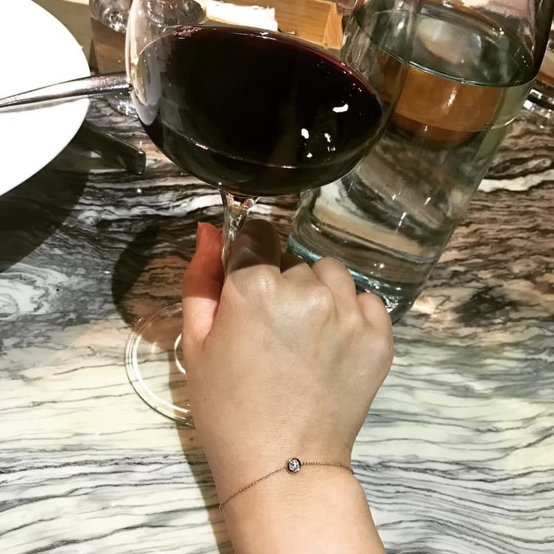 18K  單鑽 鑽石手鍊 百搭