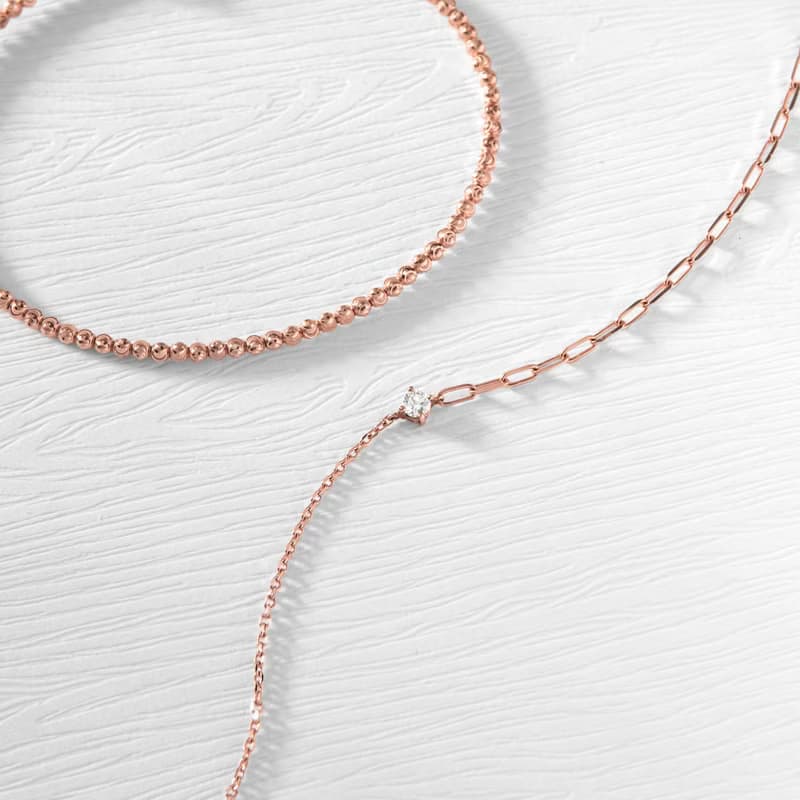 18K  單鑽 鑽石手鍊 百搭