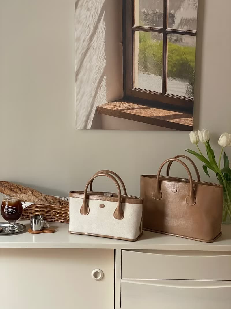 韓國 The Ally | AMY/MINI AMY BAG (附小袋) | 米色 |帆布斜背包