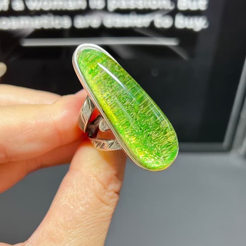 天然波羅的海琥珀戒指  特色風景珀 活口 s925銀鑲嵌