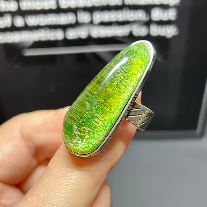 天然波羅的海琥珀戒指  特色風景珀 活口 s925銀鑲嵌