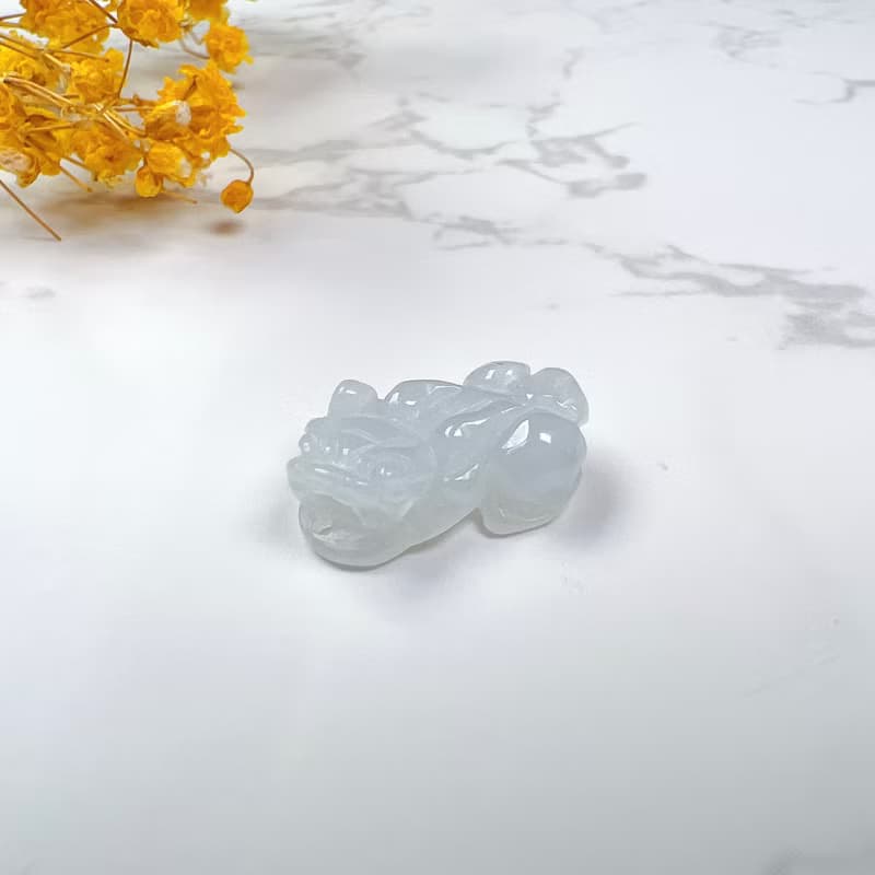 【招財神獸】冰種翡翠貔貅項鍊擺飾 | 天然緬甸玉翡翠A貨 | 送禮
