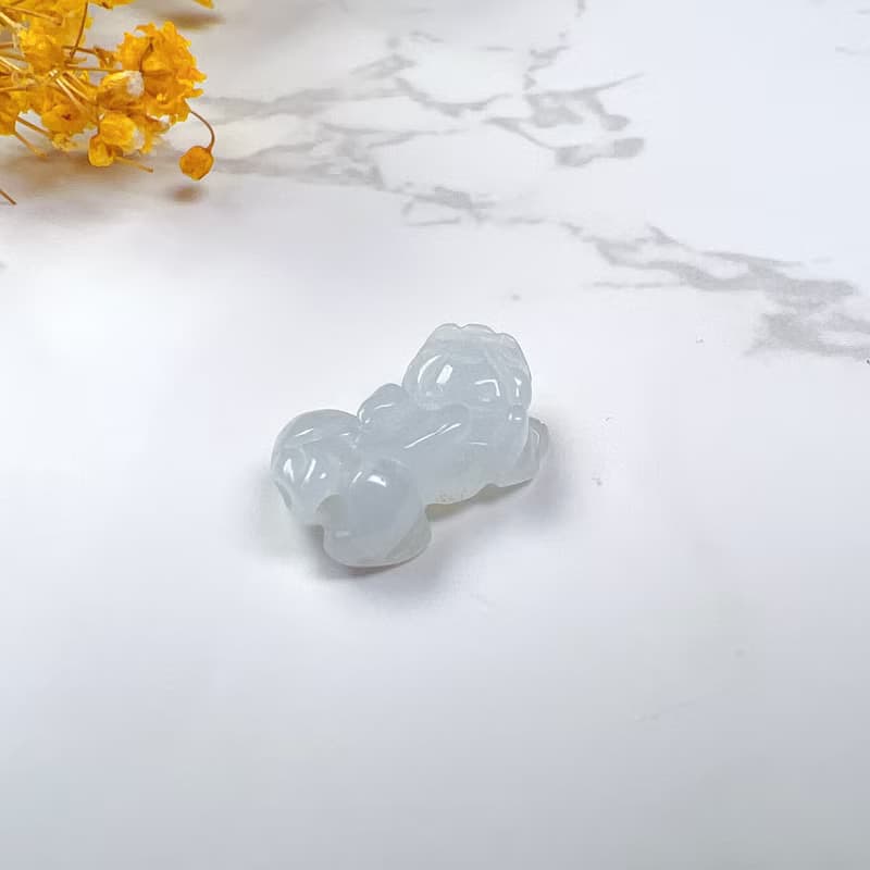 【招財神獸】冰種翡翠貔貅項鍊擺飾 | 天然緬甸玉翡翠A貨 | 送禮