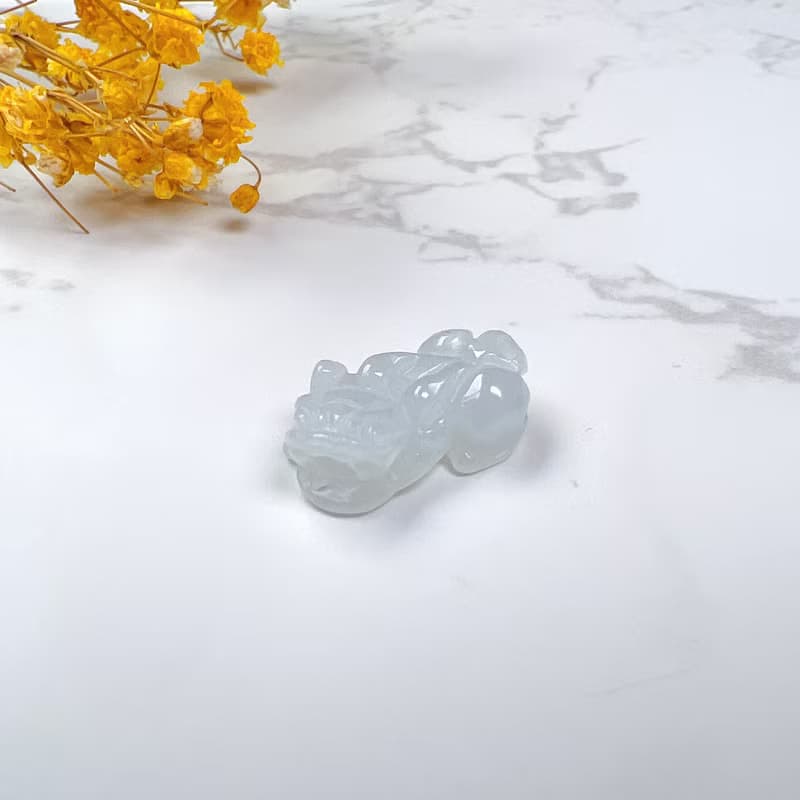 【招財神獸】冰種翡翠貔貅項鍊擺飾 | 天然緬甸玉翡翠A貨 | 送禮