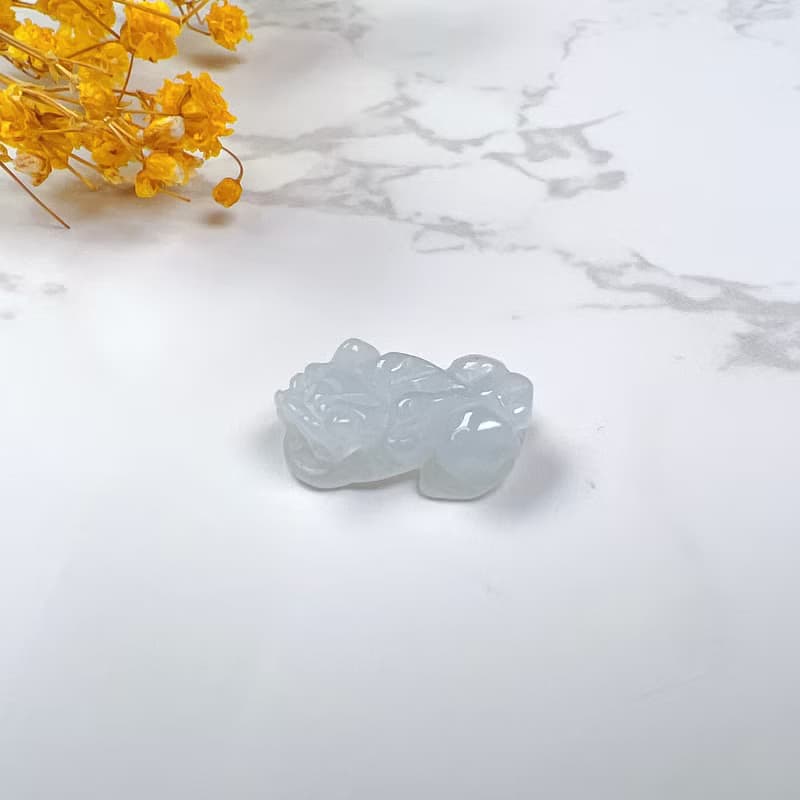 【招財神獸】冰種翡翠貔貅項鍊擺飾 | 天然緬甸玉翡翠A貨 | 送禮
