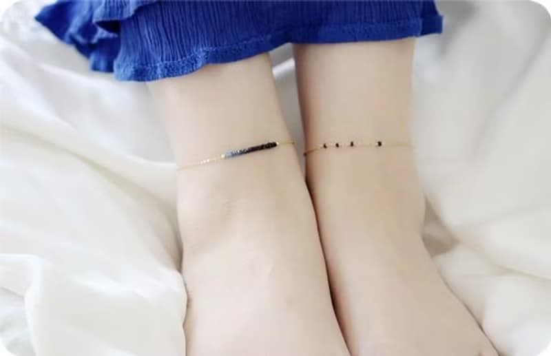 目標を貫徹する助けとなる石 ブルーサファイアのアンクレット　2タイプ 9月誕生石