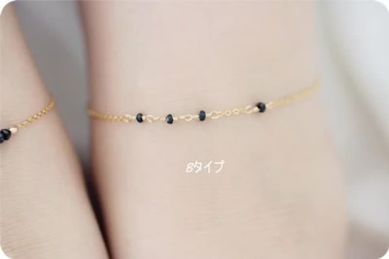 目標を貫徹する助けとなる石 ブルーサファイアのアンクレット　2タイプ 9月誕生石