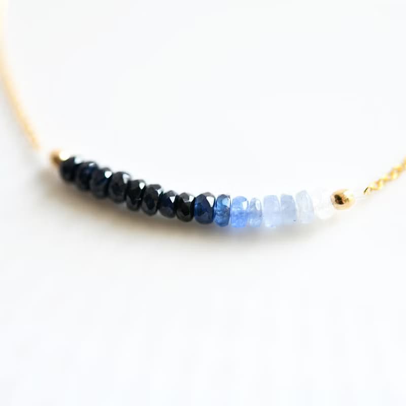 目標を貫徹する助けとなる石 ブルーサファイアのアンクレット　2タイプ 9月誕生石