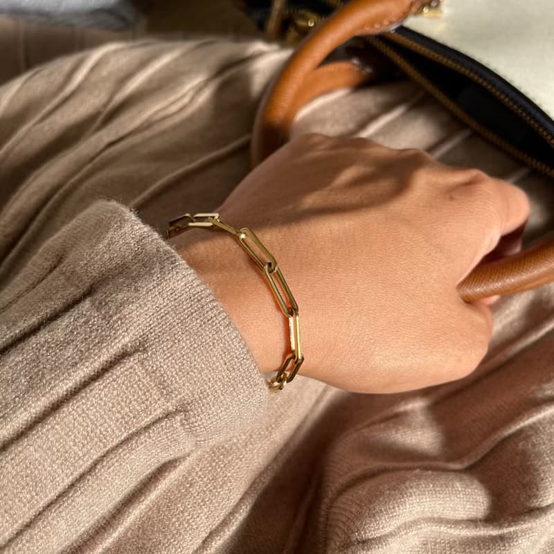 金属アレルギー対応　つけっぱなし OK  男女兼用　オーバルチェーン　ブレスレット　316L サージカルステンレス　防過敏　手镯　男女通用的