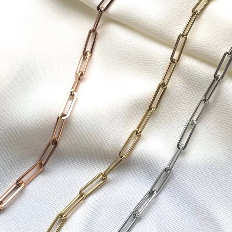 金属アレルギー対応　つけっぱなし OK  男女兼用　オーバルチェーン　ブレスレット　316L サージカルステンレス　防過敏　手镯　男女通用的