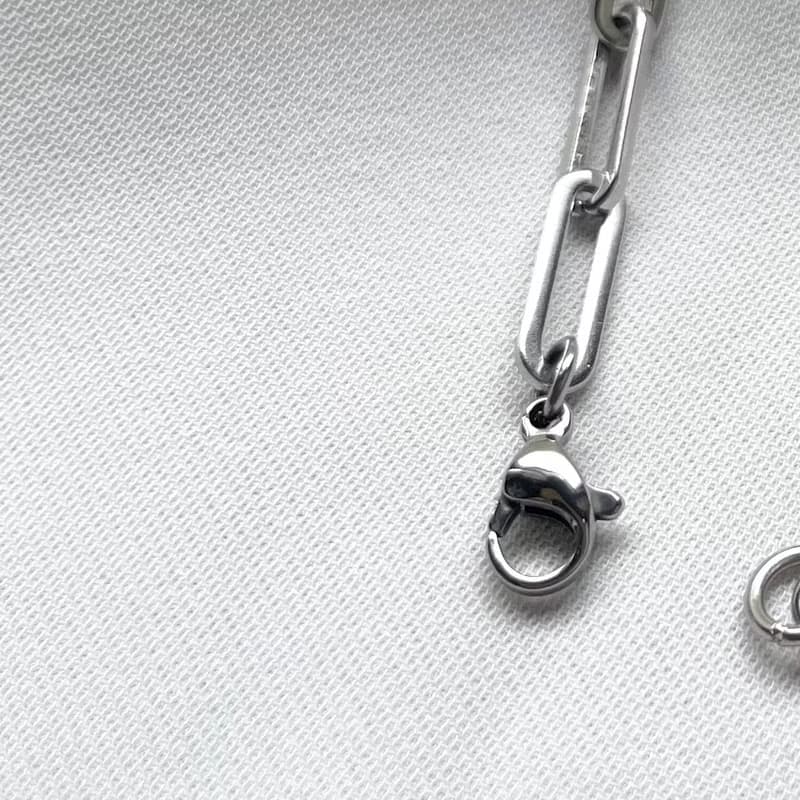 金属アレルギー対応　つけっぱなし OK  男女兼用　オーバルチェーン　ブレスレット　316L サージカルステンレス　防過敏　手镯　男女通用的